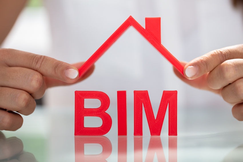 House roof spanning of the letters BIM as illustration identifying credentials for technical translations in structrual engineering